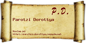 Parotzi Dorottya névjegykártya